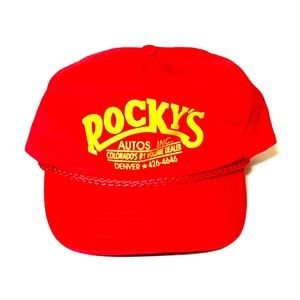 Rockys Auto Inc Vintage Trucker SnapBack Hat Cap